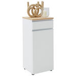 KOMMODE , 45/102/41 cm, 1 Schublade(n)  - Eichefarben/Silberfarben, Design, Holz/Holzwerkstoff (45/102/41cm) - Dieter Knoll