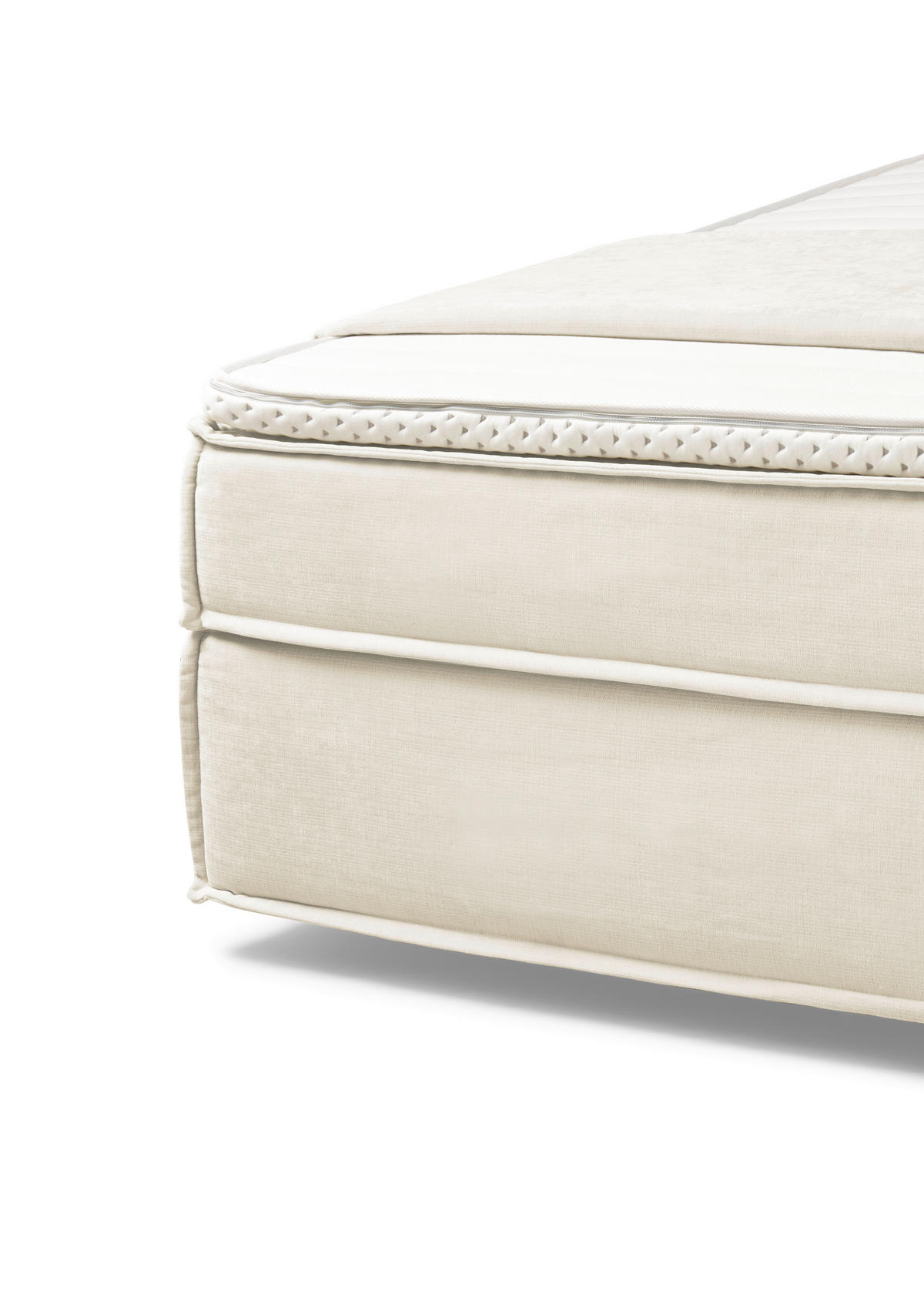 BOXSPRINGBETT 180/200 cm  in Creme  - Creme, Design, Kunststoff/Textil (180/200cm) - Musterring