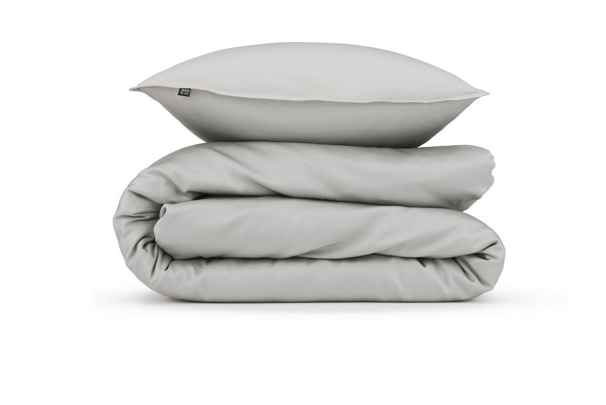 BETTWÄSCHE Satinado Makosatin 200/200 cm  - Grauweiß, Basics, Textil (200/200cm)