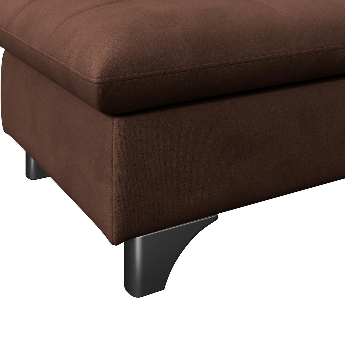 HOCKER Chenille Braun  - Chromfarben/Braun, KONVENTIONELL, Textil/Metall (108/46/108cm) - Livetastic