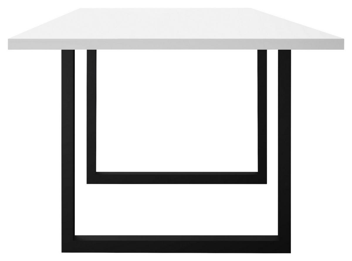 ESSTISCH in Metall, Holzwerkstoff 160/90/78 cm   - Schwarz/Weiß, MODERN, Holzwerkstoff/Metall (160/90/78cm) - Livetastic