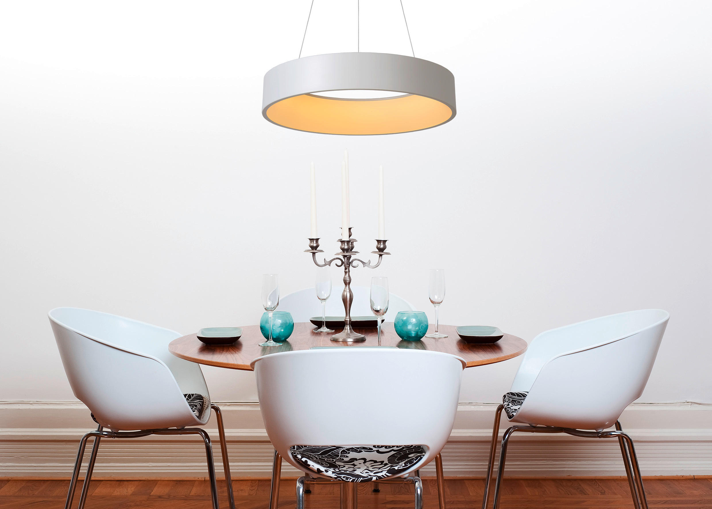 LED-HÄNGELEUCHTE Talowe Led 60/60/142 cm   - Weiß, MODERN, Metall (60/60/142cm) - Lucide