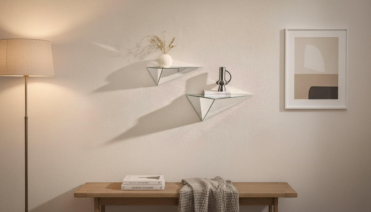 WANDREGALSET  - Silberfarben, LIFESTYLE, Glas/Holzwerkstoff (59/23/23cm) - Novel