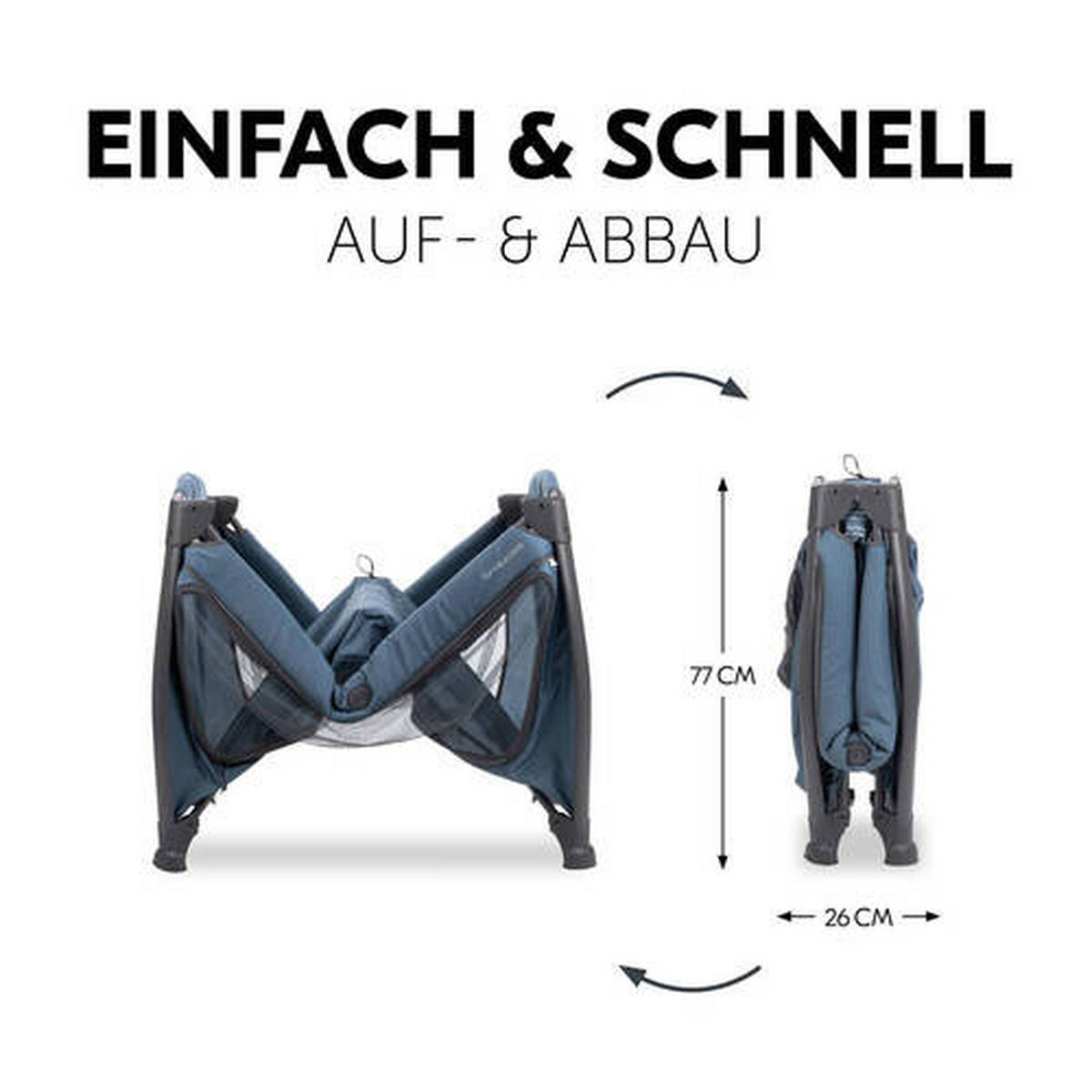REISEBETT Play N Relax Center Blau  - Blau, Basics, Kunststoff/Textil (79/78/129cm) - Hauck