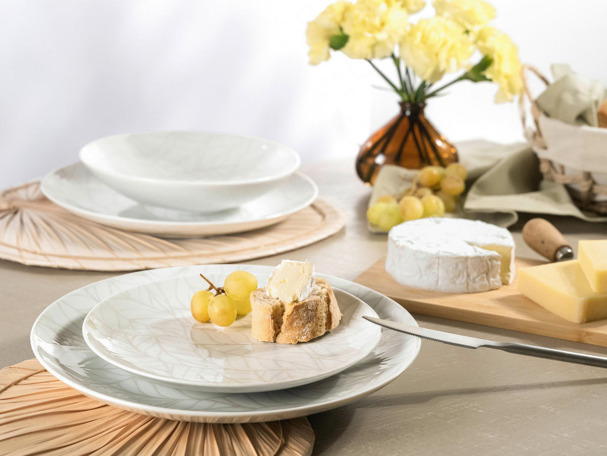 JÍDELNÍ SOUPRAVA, porcelán - bílá/vícebarevná, Basics, keramika - Creatable