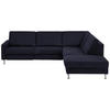 HÖRNSOFFA i flatväv blå  - aluminiumfärg/blå, Design, metall/textil (275/242cm) - Dieter Knoll