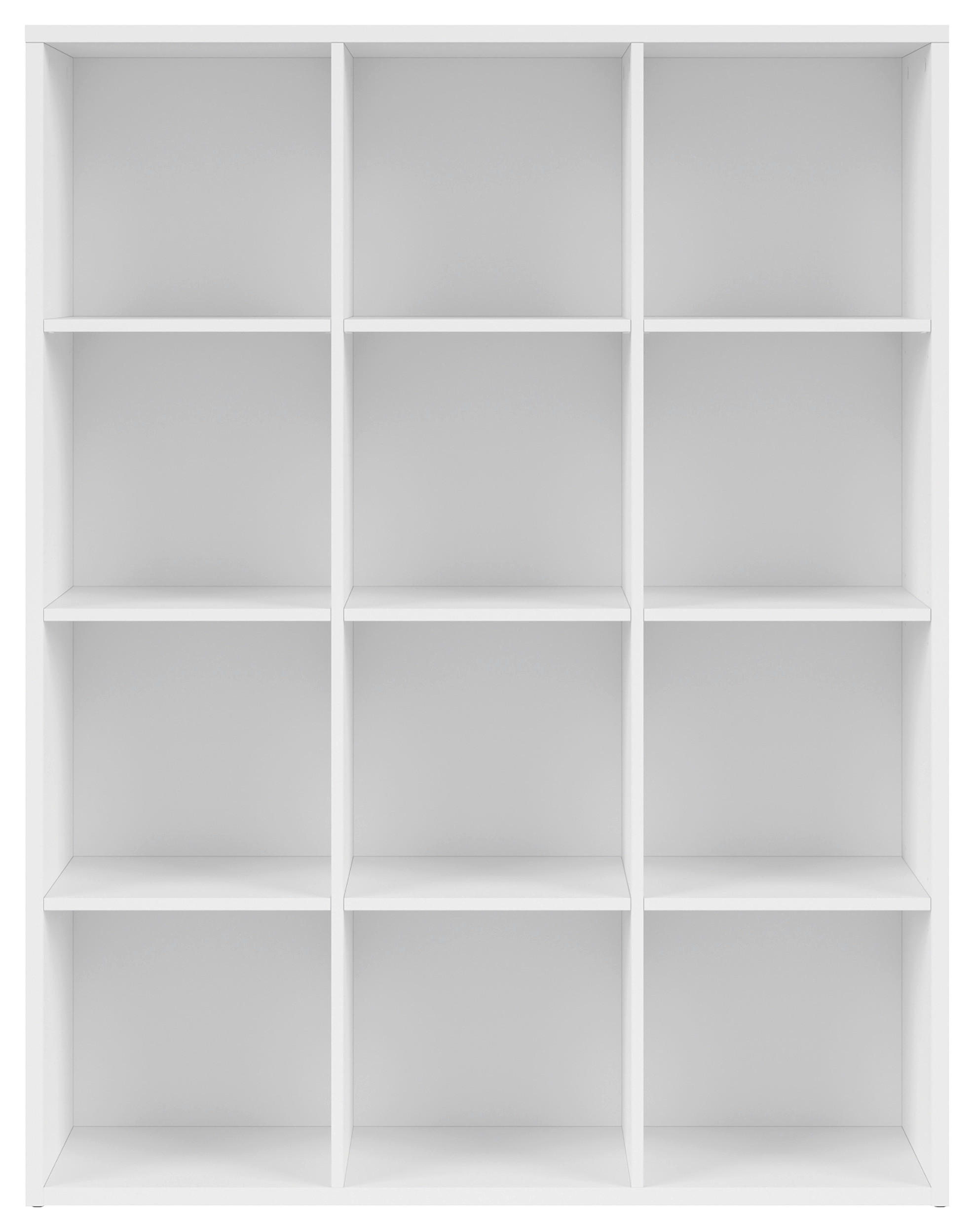 REGÁL, biela, 114/146,5/38,5 cm - biela, Design, kompozitné drevo/plast (114/146,5/38,5cm)