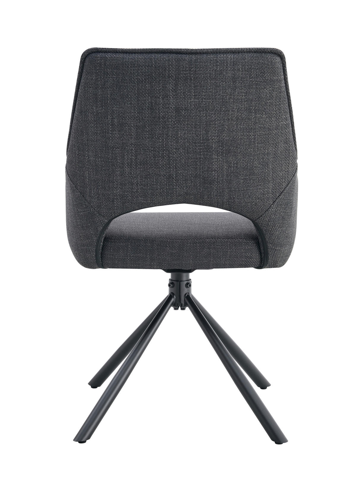 ARMLEHNSTUHL-SET 2 Stück  in Webstoff  - Anthrazit, MODERN, Textil/Metall (57/91/64cm) - MID.YOU