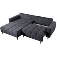 ECKSOFA in Chenille Graphitfarben  - Schwarz/Graphitfarben, KONVENTIONELL, Holz/Textil (180/266cm) - Carryhome