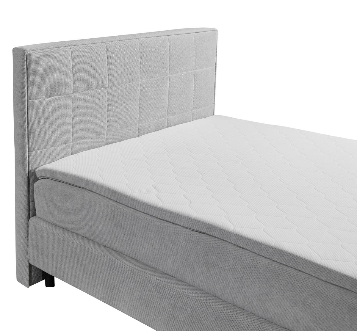 BOXBETT 140/200 cm  in Hellgrau  - Hellgrau, Modern, Holzwerkstoff/Kunststoff (140/200cm) - MID.YOU