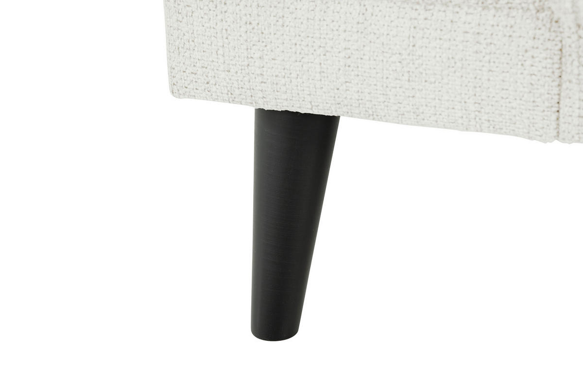 3-SITZER-SOFA OSLO_LZ Webstoff Weiß  - Schwarz/Weiß, Design, Holz/Textil (218/77/93cm) - MID.YOU