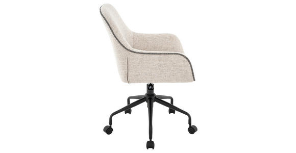 DREHSTUHL Webstoff Grau, Schwarz, Beige - Beige/Schwarz, KONVENTIONELL, Kunststoff/Textil (61/83/91/58cm) - Venda