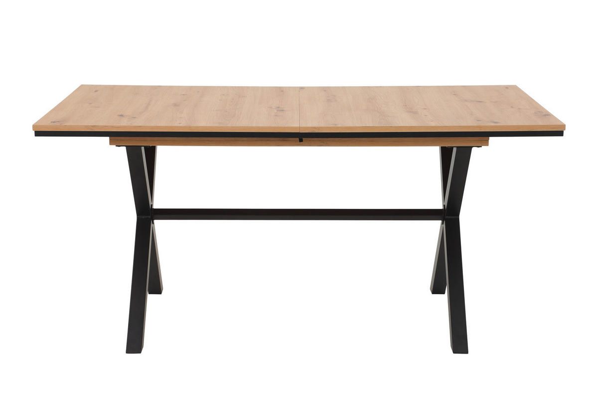 ESSTISCH Eiche Artisan rechteckig  ausziehbar  - Anthrazit/Eiche Artisan, MODERN, Holzwerkstoff/Metall (160-200/90/76cm) - MID.YOU