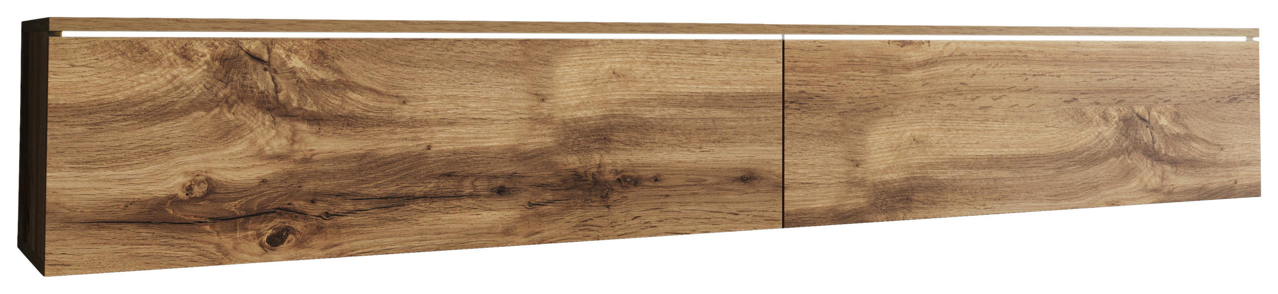 LOWBOARD Eiche Wotan  - Eiche Wotan/Grau, LIFESTYLE, Kunststoff (180/30/33cm) - P & B