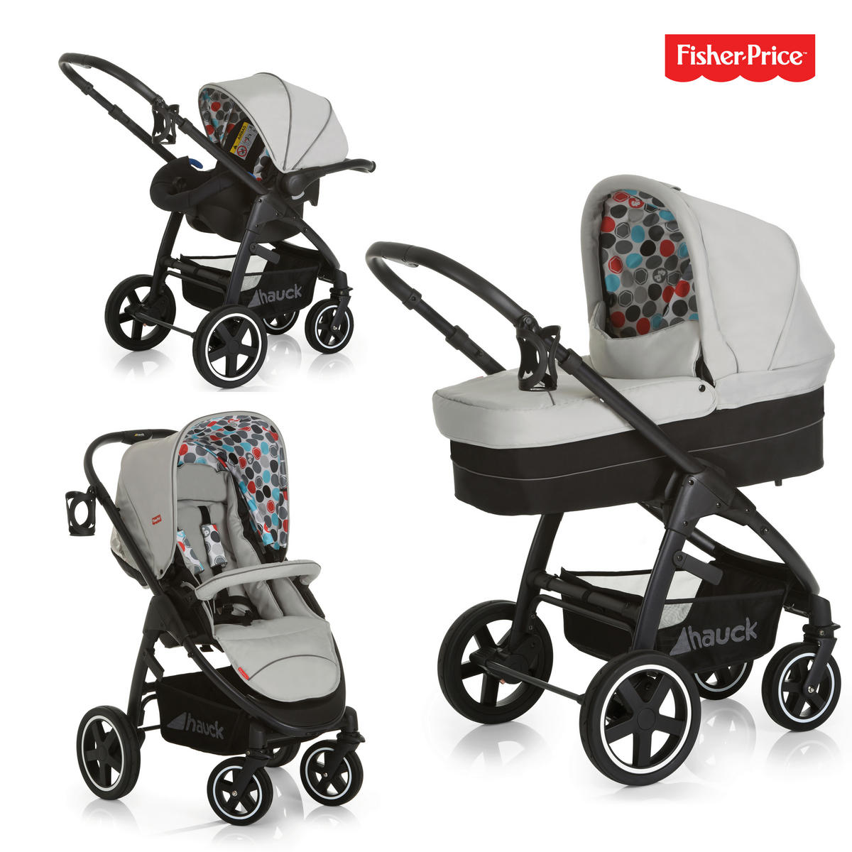 DEČJA KOLICA - SET  2018  - siva/crna, Osnovno, tekstil/metal (96/61/106cm) - Fisher Price