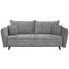 SCHLAFSOFA Chenille Hellgrau  - Hellgrau/Schwarz, KONVENTIONELL, Holz/Textil (238/99/108cm) - Carryhome