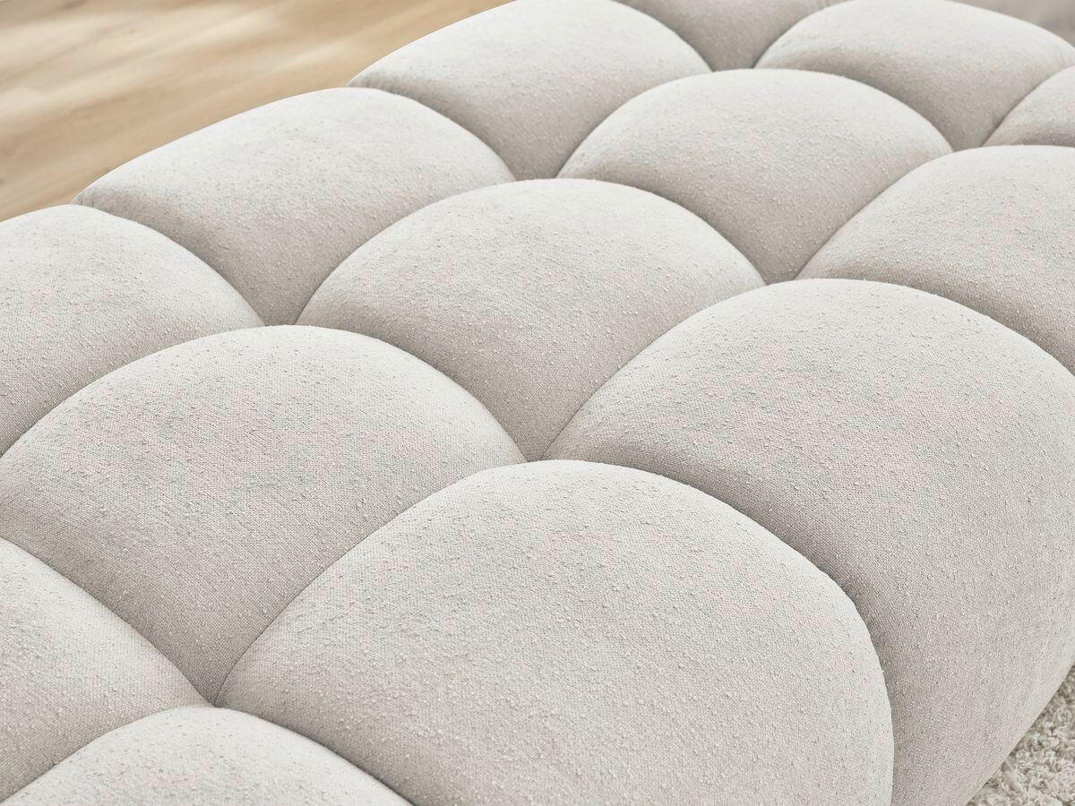 HOCKER EVEREST Struktur Beige  - Beige/Schwarz, MODERN, Kunststoff/Textil (166/100/40cm)