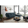 ECKSOFA  in Flachgewebe Petrol  279-327/176-217 cm  - Petrol/Schwarz, Design, Textil/Metall (279-327/176-217cm) - Dieter Knoll