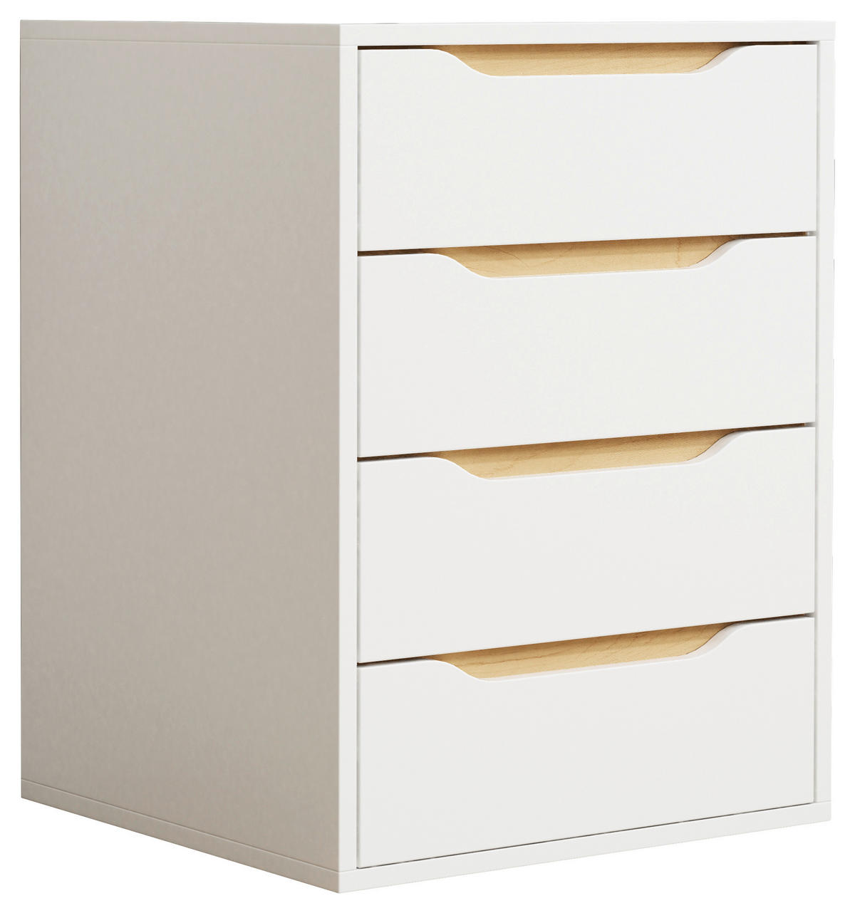 NACHTTISCH 46/61/42 cm  in Weiss, Eichefarben  - Honigeiche/Weiss, Modern, Holzwerkstoff (46/61/42cm) - MID.YOU