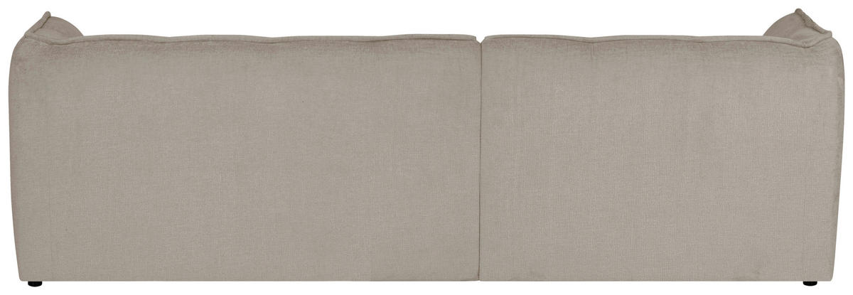 ECKSOFA LIVOLI in Chenille Creme  218/230 cm  - Creme/Schwarz, Design, Textil (218/230cm) - MID.YOU