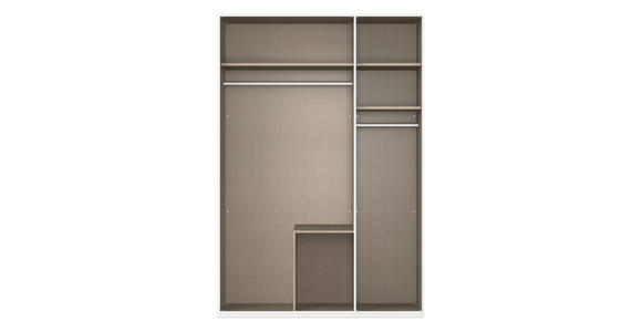 DREHTÜRENSCHRANK 151/223/61 cm,  in Champagner, 3-türig  - Champagner, Basics, Glas/Holzwerkstoff (151/223/61cm) - Novel