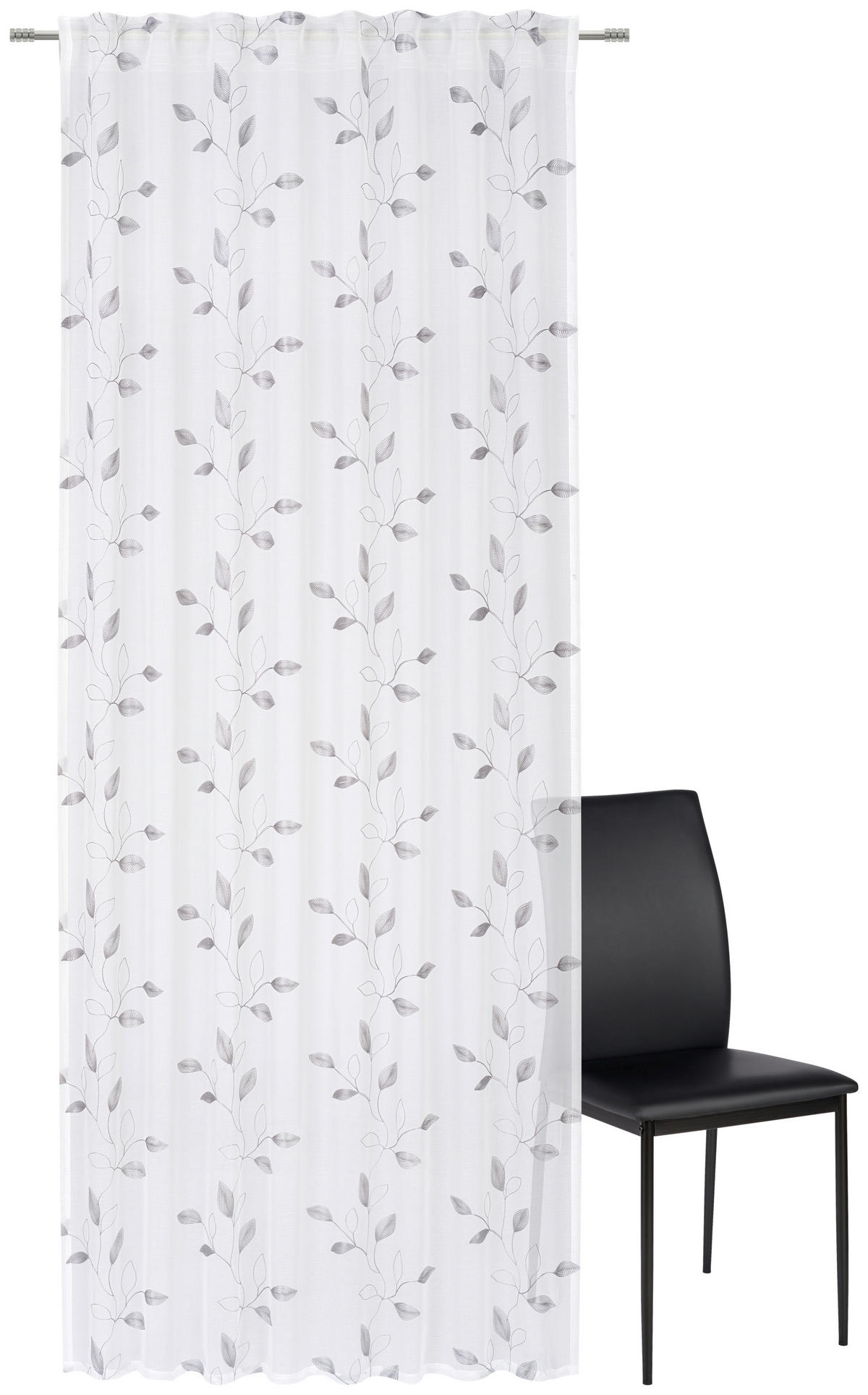HOTOVÝ ZÁVĚS, průhledné, 135/245 cm - šedá, Trend, textil (135/245cm) - Esposa