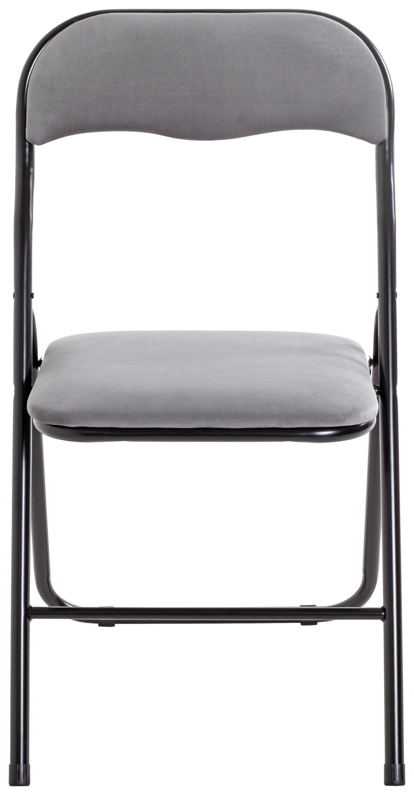 KLAPPSESSEL in Metall, Textil Schwarz, Hellgrau  - Hellgrau/Schwarz, Basics, Textil/Metall (45/81/45cm)