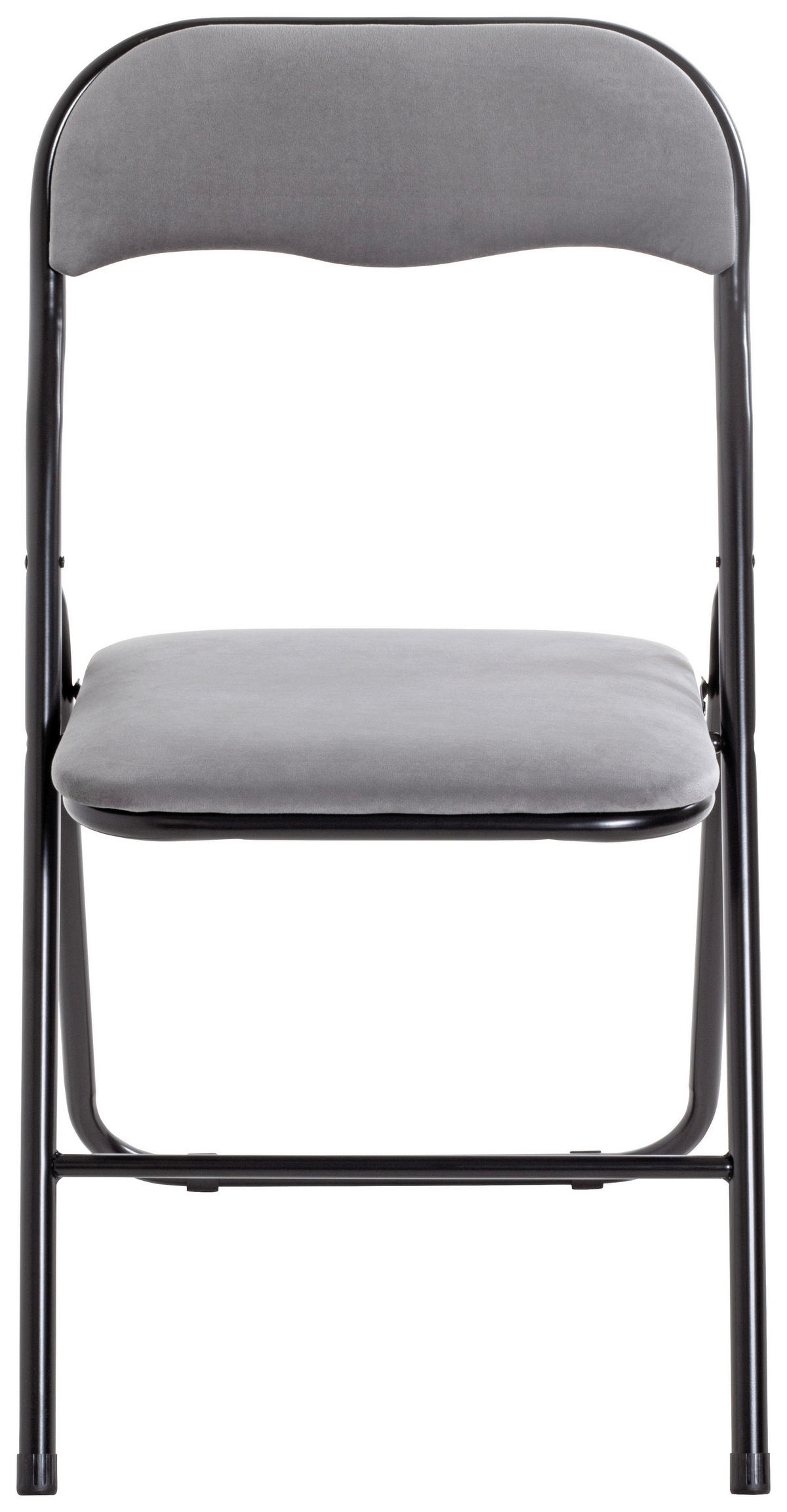 KLAPPSESSEL in Metall, Textil Schwarz, Hellgrau  - Hellgrau/Schwarz, Basics, Textil/Metall (45/81/45cm)