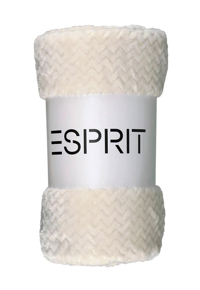 Pled 150/200 cm  - alb, Basics, plastic (150/200cm) - Esprit