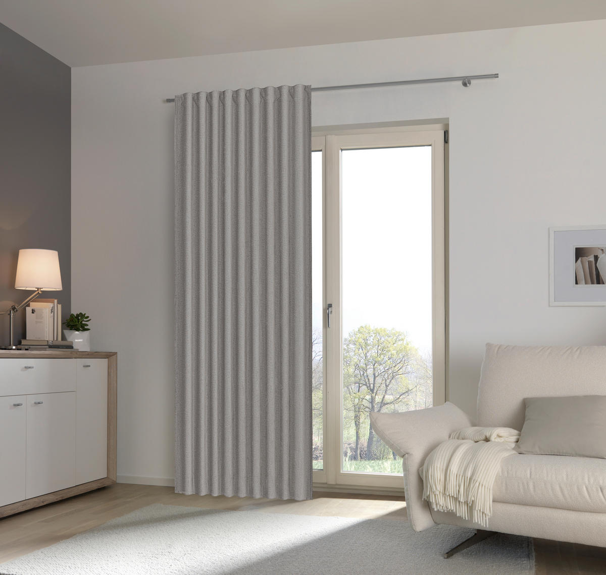 FERTIGVORHANG  blickdicht   140/245 cm  - Grau, Basics, Textil (140/245cm) - Esposa