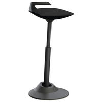 BÜROHOCKER   Schwarz  - Schwarz, Basics, Textil/Metall (38/60-93/38cm) - Aeris