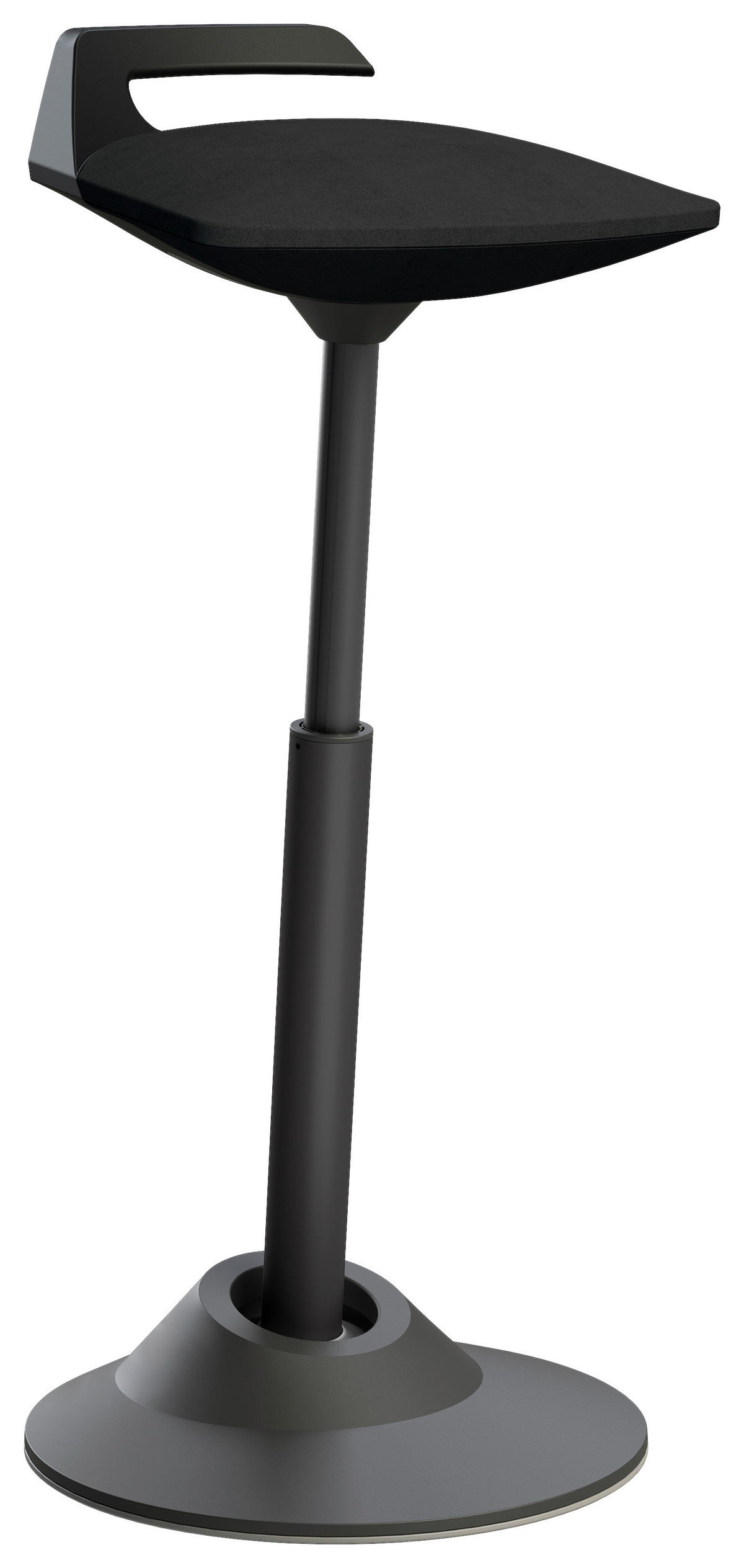 BÜROHOCKER   Schwarz  - Schwarz, Basics, Textil/Metall (38/60-93/38cm) - Aeris