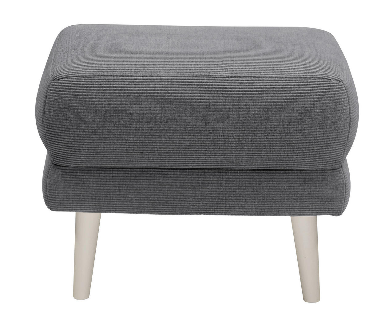 HOCKER MINA Cord Anthrazit  - Kaschmir/Anthrazit, MODERN, Holz/Textil (63/43/42cm) - MID.YOU