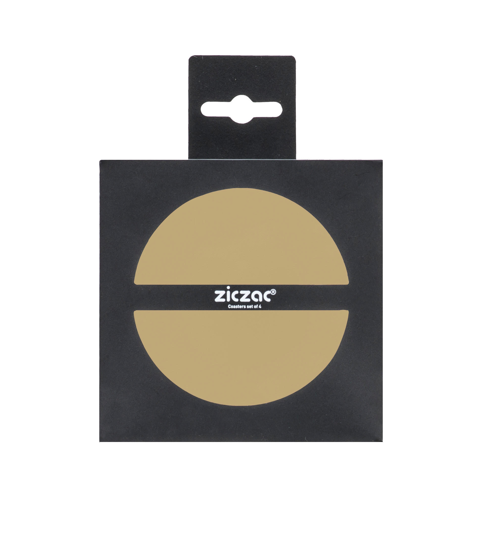 SET PODMETAČA ZA ČAŠE  tekstil    - boja peska, Osnovno, tekstil (10cm) - ZICZAC