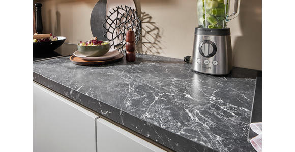 KÜCHENLEERBLOCK 303,2 cm   in Hellgrau  - Edelstahlfarben/Hellgrau, Basics, Holzwerkstoff/Metall (303,2cm) - Xora