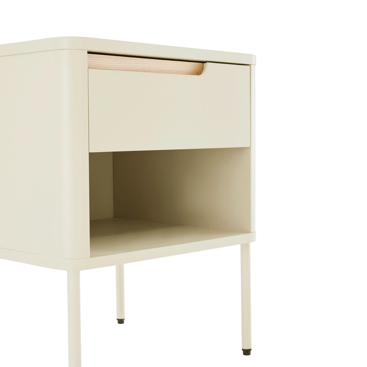 NACHTKÄSTCHEN 45/55/40 cm  in massiv Eiche Grauweiß  - Eichefarben/Grauweiß, Design, Holz/Holzwerkstoff (45/55/40cm) - Carryhome