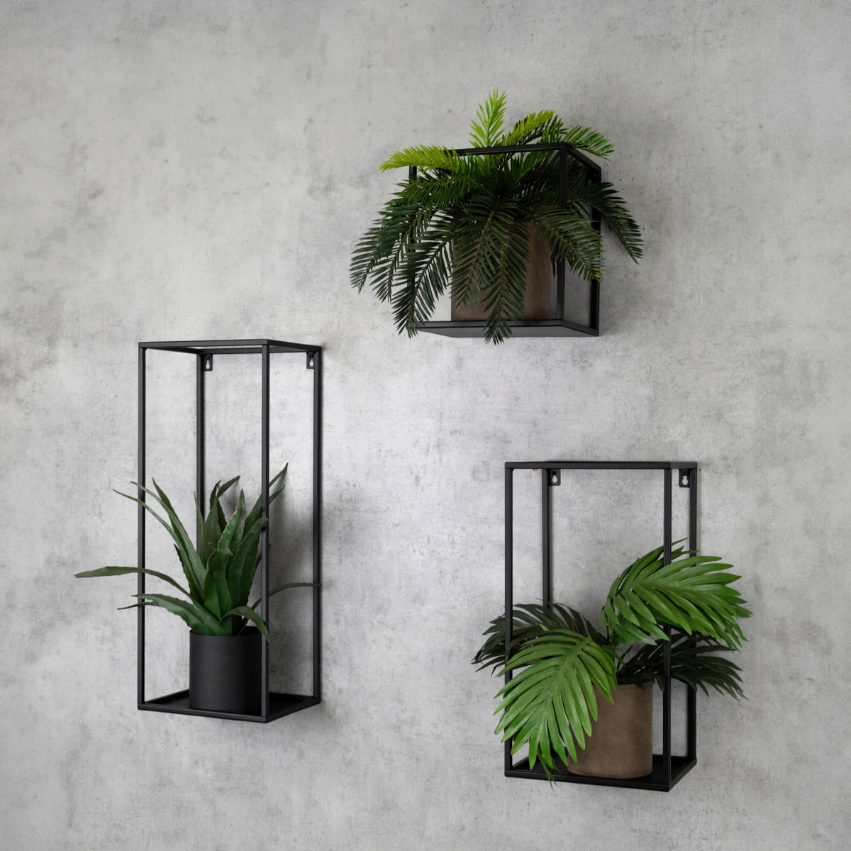 WANDREGAL  - Schwarz, Design, Metall (19/25/27cm)