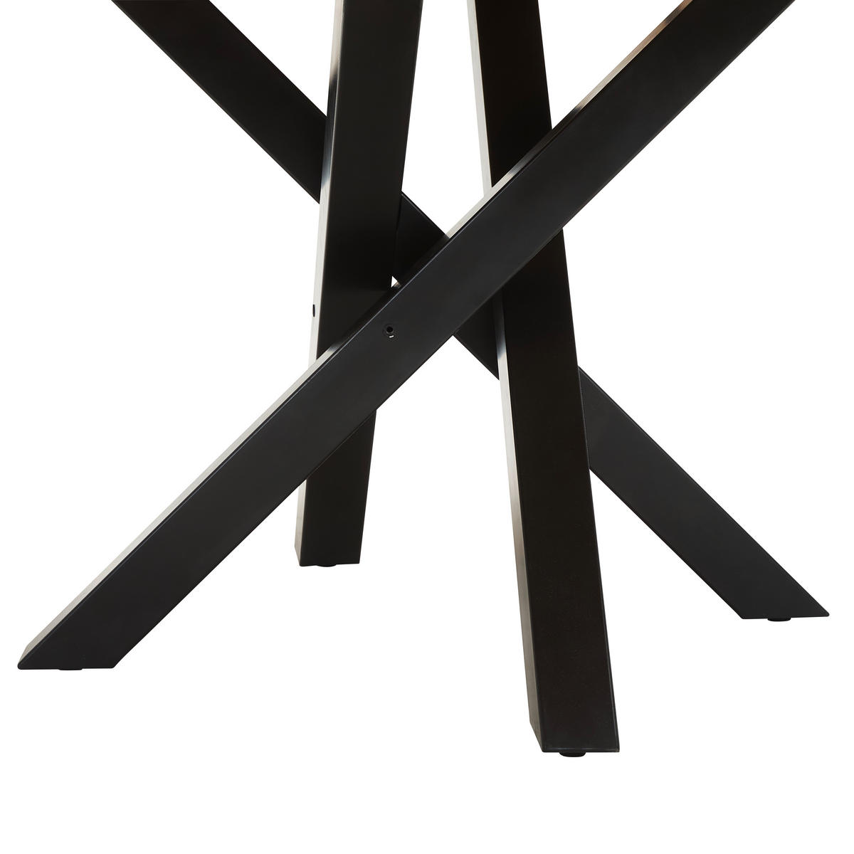 ESSTISCH in Holz, Metall 130/130/76 cm  - Schwarz/Akaziefarben, LIFESTYLE, Holz/Metall (130/130/76cm) - Landscape