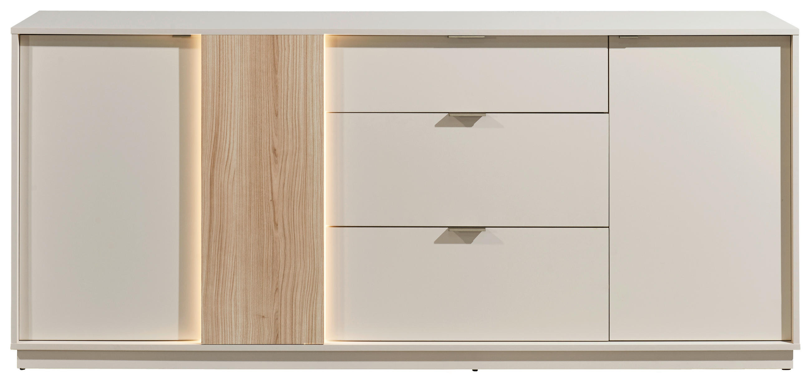 WOHNWAND  in Kaschmir  238/202/40 cm  - Kaschmir/Silberfarben, Design, Holzwerkstoff/Kunststoff (238/202/40cm) - MID.YOU