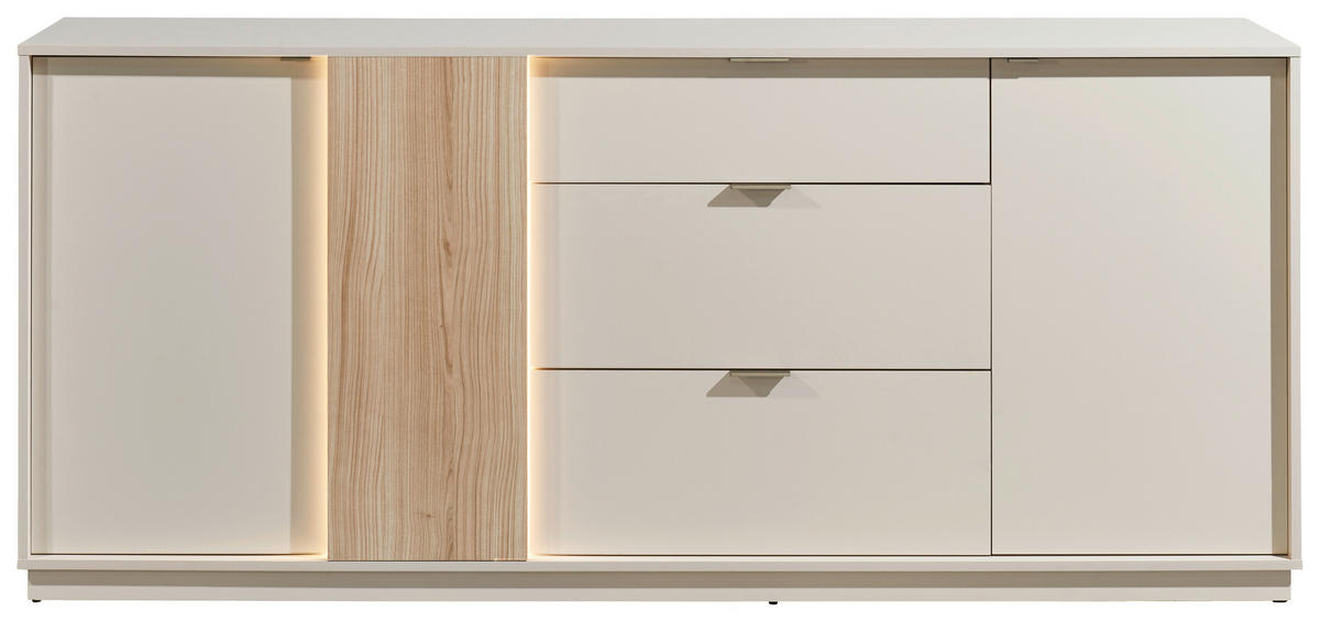 WOHNWAND  in Kaschmir  238/202/40 cm  - Kaschmir/Silberfarben, Design, Holzwerkstoff/Kunststoff (238/202/40cm) - MID.YOU