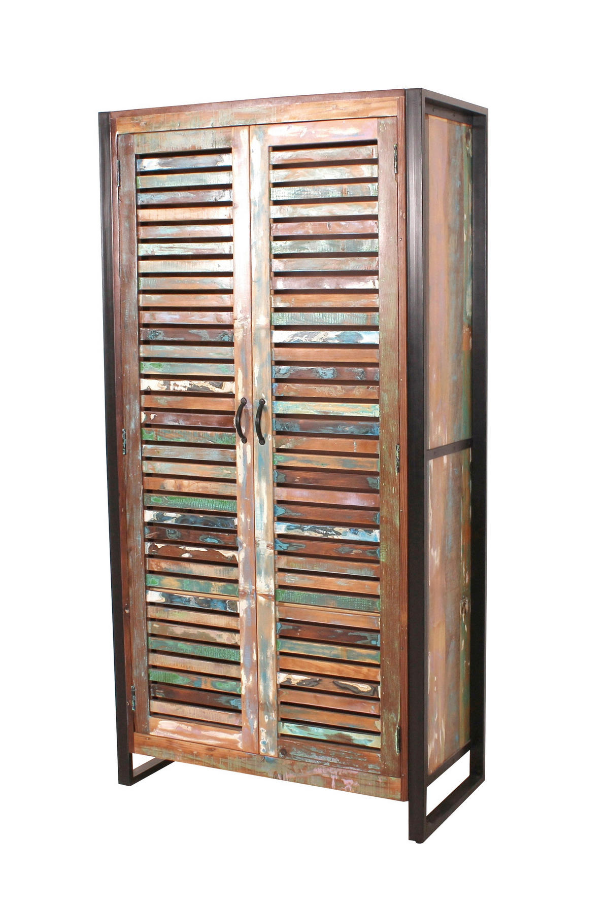 GARDEROBENSCHRANK  in 90/180/45 cm  - Multicolor/Schwarz, Design, Holz/Metall (90/180/45cm) - MID.YOU