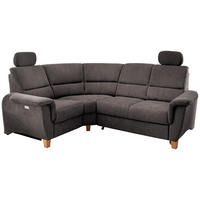 ECKSOFA Anthrazit Struktur  - Wildeiche/Anthrazit, KONVENTIONELL, Holz/Textil (186/237cm) - Livetastic