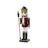 NUSSKNACKERFIGUR - Rot/Goldfarben, LIFESTYLE, Holz (9,00/8,00/38,00cm)