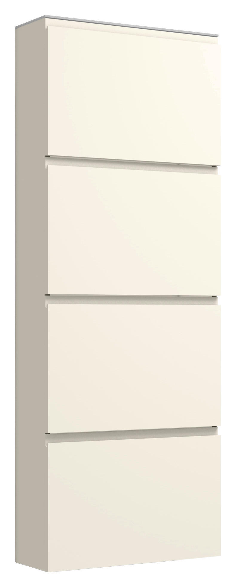 SCHUHKIPPER Gardasee in 60/161/22 cm - Sandfarben, Design, Glas/Holzwerkstoff (60/161/22cm) - Moderano