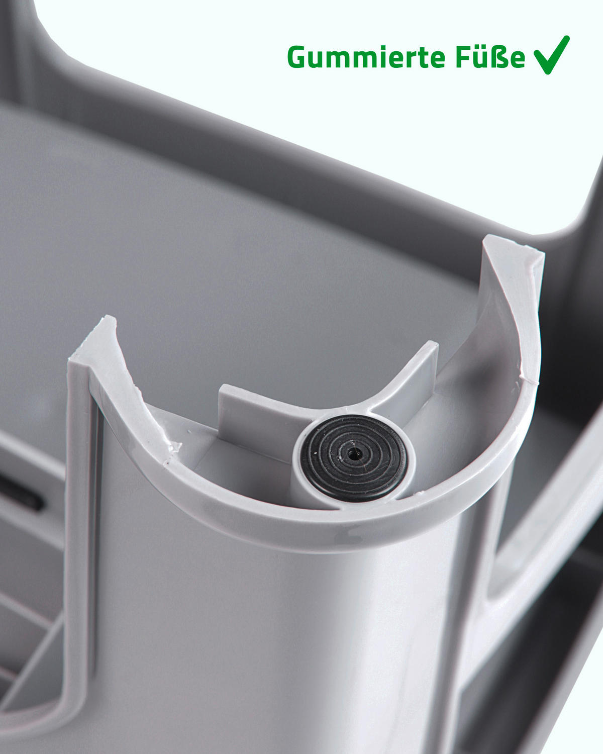 TRITTHOCKER  - Grau, Basics, Kunststoff (44/47/47cm)