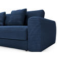 ECKSOFA in Cord Dunkelblau  182/302 cm  - Schwarz/Dunkelblau, MODERN, Kunststoff/Textil (182/302cm) - Carryhome