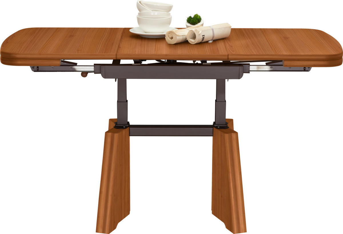 COUCHTISCH in Metall, Holzwerkstoff 90-131/65/56-75 cm  - Kirschbaumfarben, Konventionell, Holzwerkstoff/Metall (90-131/65/56-75cm) - Venda