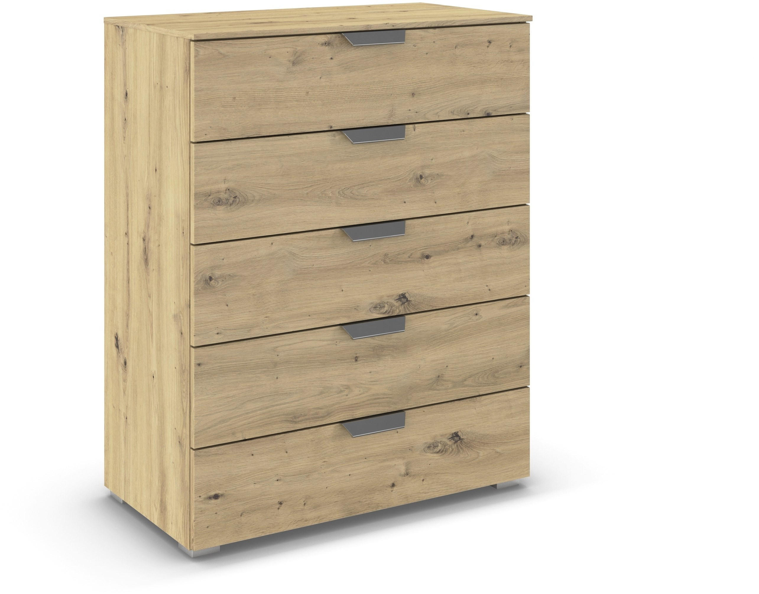 KOMMODE  in 80/100/43 cm  - Chromfarben/Eiche Artisan, Design, Holzwerkstoff/Metall (80/100/43cm) - Carryhome