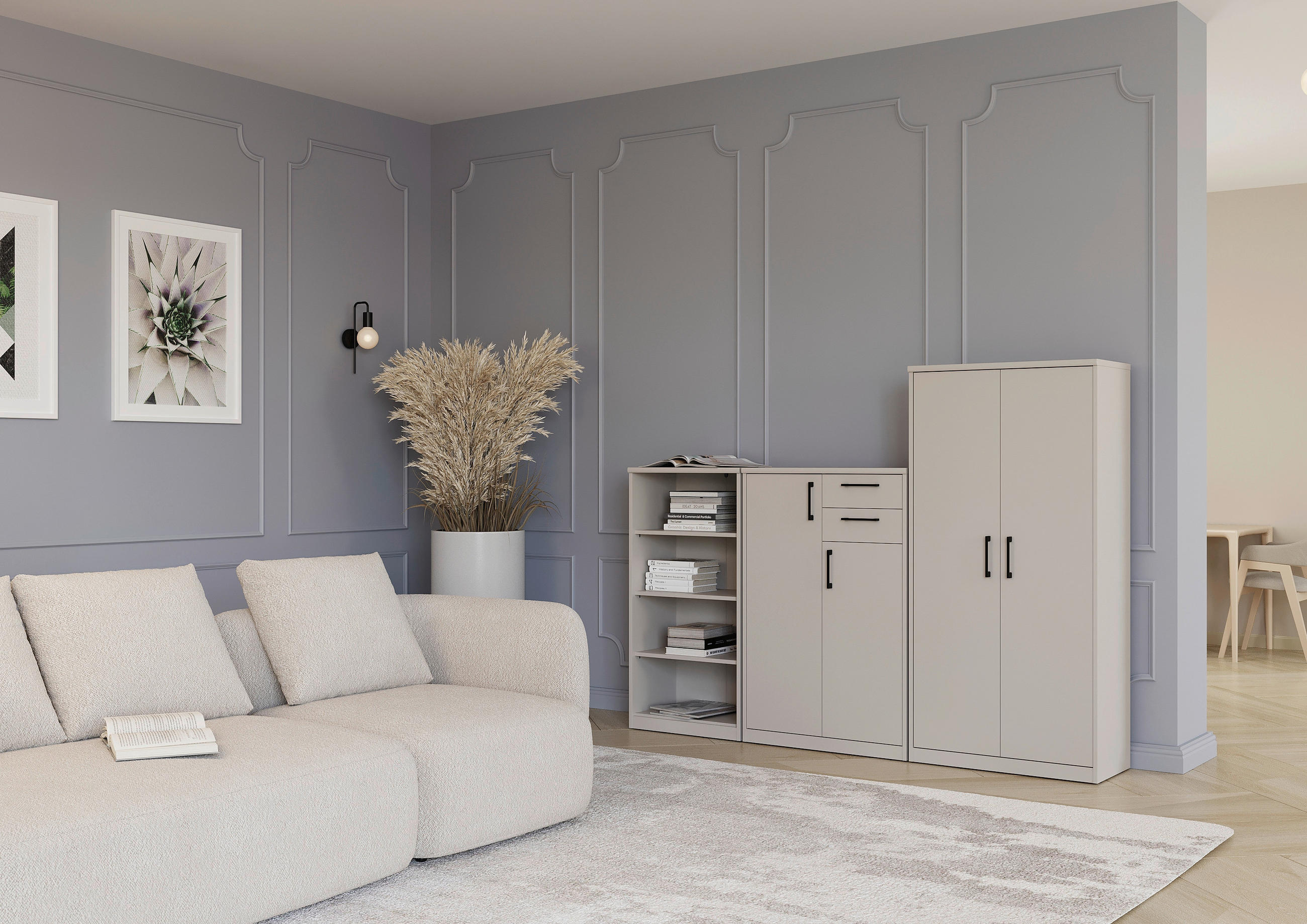 HIGHBOARD  in 72/148/36 cm  - Kaschmir/Schwarz, Basics, Holzwerkstoff/Kunststoff (72/148/36cm) - Xora