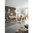 STUHL - Rostfarben/Cognac, Design, Textil/Metall (50/93/69cm) - Dieter Knoll